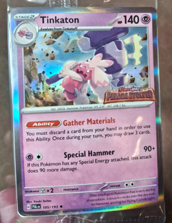 2023 POKEMON SV02 TINKATON PALDE EVOLVED STAMPED HOLO PROMO, EUROPE EXCLUSIVE B - Image 1