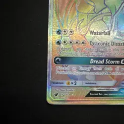 Gyarados GX 112/111 Rainbow Secret Rare Full Art Pokemon Crimson Invasion NM/LP+ - Image 3