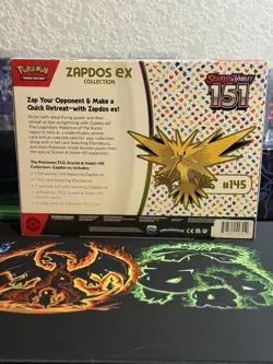Pokemon TCG Scarlet & Violet 151 Zapdos EX Collection Box Sealed NEW - Image 3