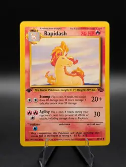 Pokemon 1st Edition Rapidash 44/64 Jungle TCG Vintage 1999 WOTC - Image 1