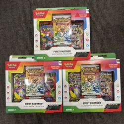Pokemon First Partner Illustration Collection Series 1 - Lot of 3 Sealed Boxes - Image 1