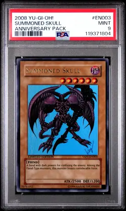 2008 YU-GI-OH! ANNIVERSARY PACK #EN003 SUMMONED SKULL PSA 9 - Image 1