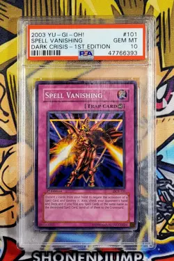 Yu-Gi-Oh! SPELL VANISHING 1st Ed DCR-101 PSA 10 Super GEM MINT - Image 1