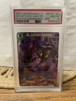 Dragon Ball Super Card Game Hit, Battlefield Manipulator BT15-033 SPR PSA 10 - Image 4