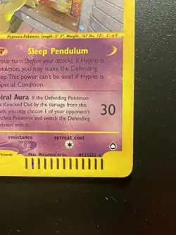 Pokemon Card-Hypno-Holo-Aquapolis-H12/H32-ENG-LP - Image 5