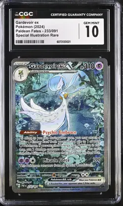 CGC 10 GEM MINT Gardevoir EX 233/091 SIR Paldean Fates Pokemon Card psa - Image 1