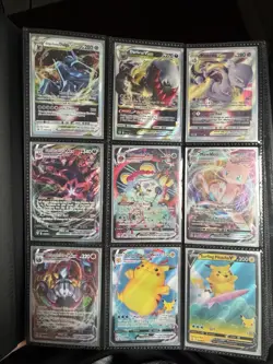 Pokemon TCG Card Lot Charizard Pikachu Mewtwo Gengar in Black Binder - Image 2