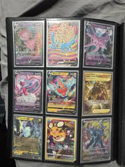 Pokemon TCG Card Lot Charizard Pikachu Mewtwo Gengar in Black Binder - Image 3