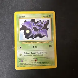 Pokemon Zubat Neo Revelation 59/64 Common Card Vintage 2001 WOTC D6 - Image 1