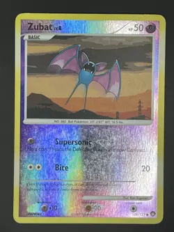 Zubat 108/123 Reverse Holo Mysterious Treasures Pokemon Card 2007 MP - Image 1