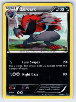 Zoroark 67/98 2011 B&W Emerging Powers Pokemon Card Nintendo Holo Rare - Mp - Image 1