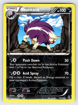 Stuntank 55/106 2014 XY Flashfire Set Pokemon Card TCG Reverse Holo Rare Nm/Vlp - Image 1