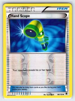 Hand Scope 96/119 2014 XY Phantom Forces Pokemon Card Reverse Holo Trainer - Vlp - Image 1