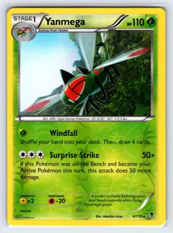 Yanmega 4/119 2014 XY Phantom Forces Pokemon Card Reverse Holo Rare - Nm - Image 1