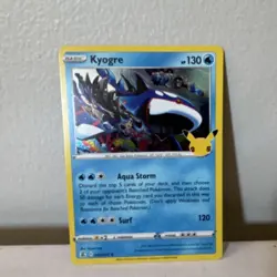 Pokemon Kyogre Celebrations 003/025 Holo Rare Stamped Card English 2021 - Image 1