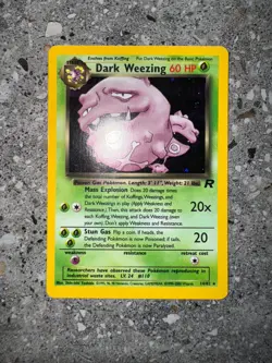 Pokemon TCG Cards Dark Weezing 14/82 Team Rocket Holo Rare - Image 3