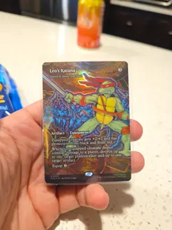 MTG FOIL Sword of Sinew and Steel(Leo's Katana) Borderless - Teenage Mutant - Image 1