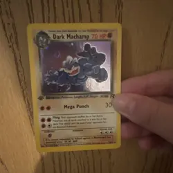 Dark Machamp 10/82 Team Rocket Holo Rare 1st Edition 70 HP Pokemon TCG Card - Image 1