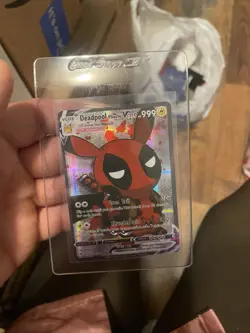 Deadpool Pikachu VCOS Pokemon Card Holo Cosplay ART - Image 1