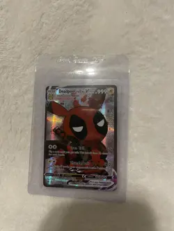 Deadpool Pikachu VCOS Pokemon Card Holo Cosplay ART - Image 2