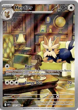 Herdier 155/086 Pokemon SV: White Flare Illustration Rare NM - Image 1