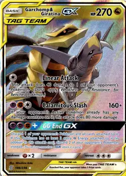 Garchomp and Giratina GX 146/236 Pokemon Unified Minds Ultra Rare LP - Image 1