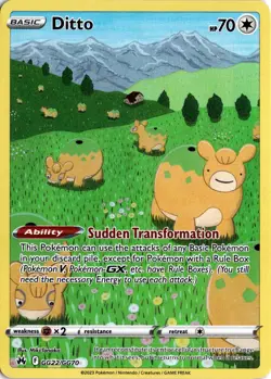 Ditto GG22 Pokemon Crown Zenith Galarian Gallery Holo Trainer Gallery Rare NM - Image 1