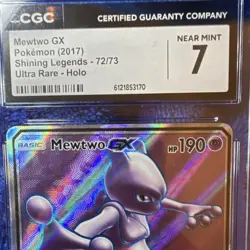The Pokemon Company Mewtwo GX Shining Legends #72/73 CGC 7 Ultra Rare Holo - Image 3