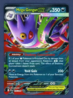 Mega Gengar ex 056/094 Double Rare Phantasmal Flames Pokemon Holo Near Mint - Image 1