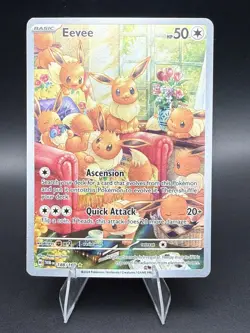 Pokemon Eevee 188/167 SV06 Twilight Masquerade Holo 50 HP Illustration Rare - Image 1