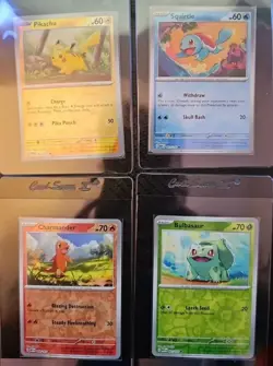 G2U Pokemon Costco 151 Cosmo Foil Promo Set Pikachu Squirtle Charmander Bulbasau - Image 1