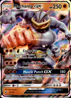 Machamp GX 64/147 Holo - Pokemon SM - Burning Shadows - NM - Image 1