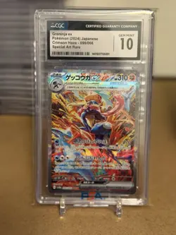 2024 Pokemon Japanese Greninja EX 090/066 SAR Crimson Haze CGC GEM MINT 10 - Image 1