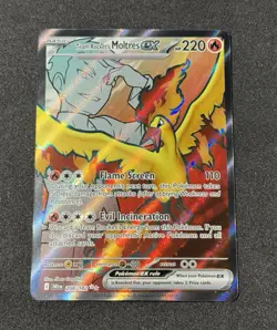 Pokemon Team Rocket's Moltres ex 208/182 Destined Rivals Ultra Rare Holo CLEAN - Image 1