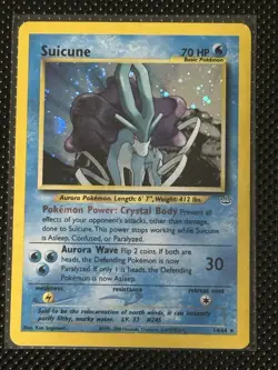 Pokemon Suicune 14/64 Neo Revelation Holo Rare 2000 Basic LP - Image 1