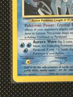 Pokemon Suicune 14/64 Neo Revelation Holo Rare 2000 Basic LP - Image 5