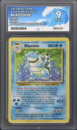 Pokemon TCG Blastoise Holo 2023 Blastoise and Suicune Ex Deck ENG 003/034 Ace 9 - Image 1