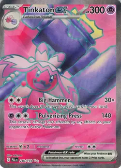 Pokemon 2023 Paldea Evolved Tinkaton EX #240/193 - Image 1
