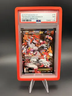 Pokemon Team Magma's Groudon EX 15/34 Double Crisis Full Art PSA 7 - Image 1