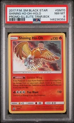Shining Ho-Oh Pokemon Shining Legends Elite Trainer Box Promo SM70 PSA 8 - Image 1