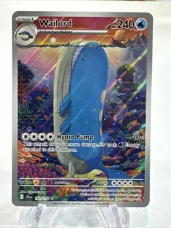 Pokemon Wailord 162/159 SV09: Journey Together Illustration Rare Full Art Holo - Image 4