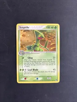 Pokemon TCG Sceptile 4/17 Pop Series 1 Regular Rare Non Holo 2004 Nintendo - LP - Image 1