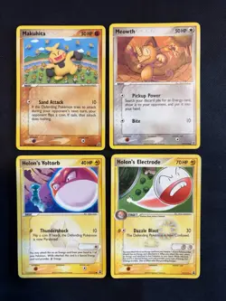 Vintage Pokemon EX Delta Species Lot 2005 Makuhita Meowth Voltorb Electrode - Image 1