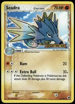 Pokemon Seadra 037/101 Delta Species Uncommon Dragon Frontiers HP Reverse Holo - Image 1