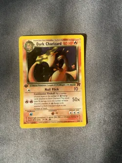 Pokemon TCG Dark Charizard Team Rocket Rare 4/82 80 HP Regular - Image 1