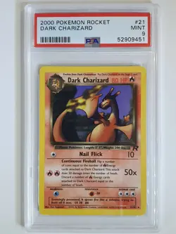2000 Pokemon Dark Charizard 21/82 Team Rocket - PSA 9 - Image 1