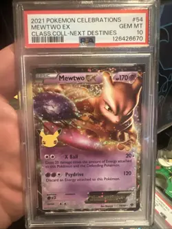 Mewtwo EX Celebrations #54 (2021) Classic Collection Holo PSA 10 Pokemon - Image 1