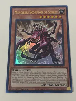 Yugioh Merciless Scorpion of Serket x 3 - 1st Edition Ultra Rare NM - Free Holo - Image 3