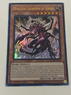 Yugioh Merciless Scorpion of Serket x 3 - 1st Edition Ultra Rare NM - Free Holo - Image 4