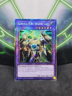 Yugioh Elemental HERO Thunder Giant RA03-EN153 Platinum Secret Rare 1st Ed NM - Image 1